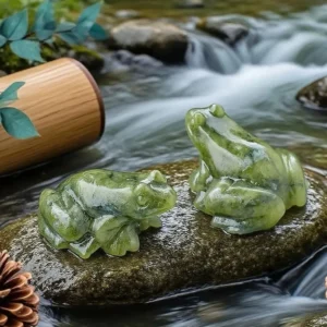 Natural Crystals Jade Frog Figurine